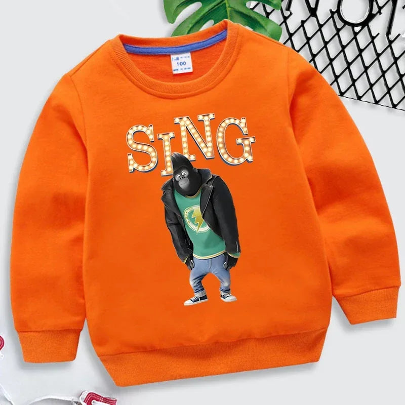 Oliver Gorilla Sing Print Children Sweater - GuGuTon baby store - Baby Fashion - Toddlers Outfits - Babies Outfits - Toddler Clothes - Kids Clothing - Newborn Clothes - Newborn Wear - Kids Wear - Trending Clothes - Trending Outfits - Fall Fashion - Winter Fashion - Girls Clothes - Boys Clothes - Babies Wear - Kids Accessories - KidsWear - Summer Clothes - Summer Fashion - Summer Trend - Falls Sweaters - Tops - Bottom - Jeans - Blouse - Dresses - Newborn Dresses - Toys