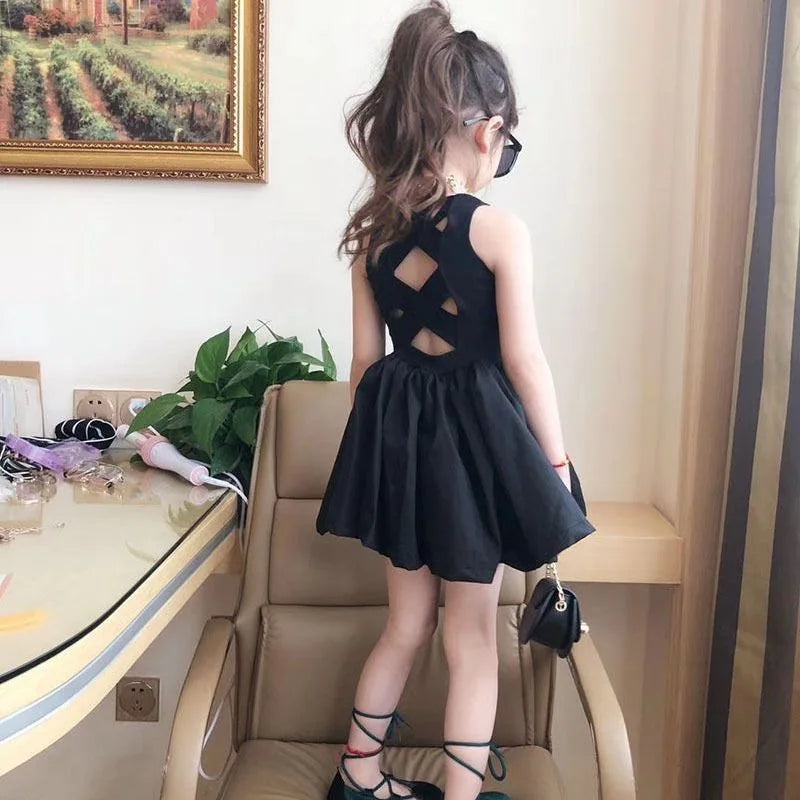 Julia Dresss Black Sleeveless Tutu Dress Backless Off Shoulder