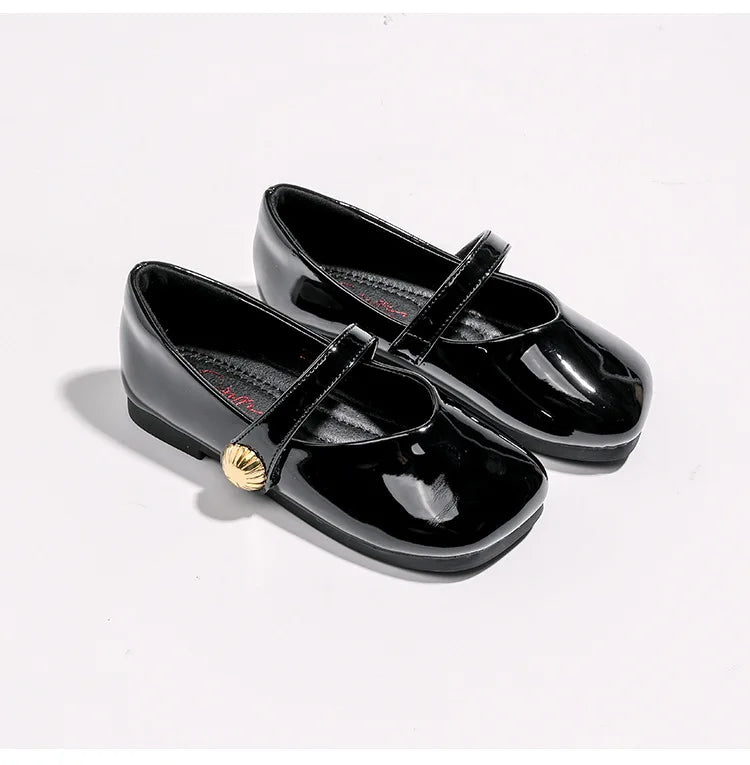 Zapatos Niña Girl Leather Shoe New Red Princess Shoes Summer Flat Sole Single Shoe Mary Jane Shoe Lolita Shoes Girl Kids Shoes