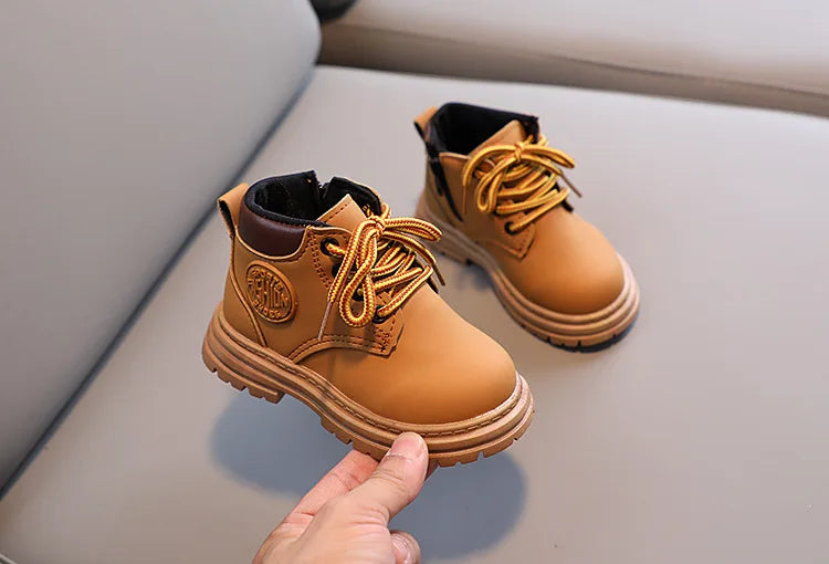 Liam Winter Kids Combat Boots - Non-slip Footwear