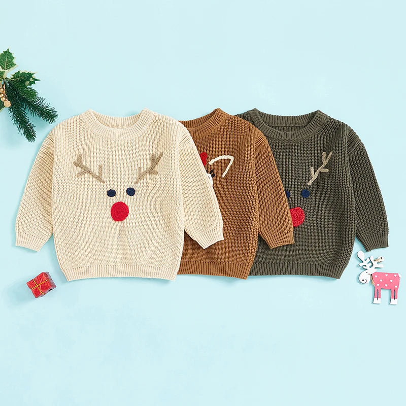 Andy Reindeer Baby Little Boy Christmas Sweater