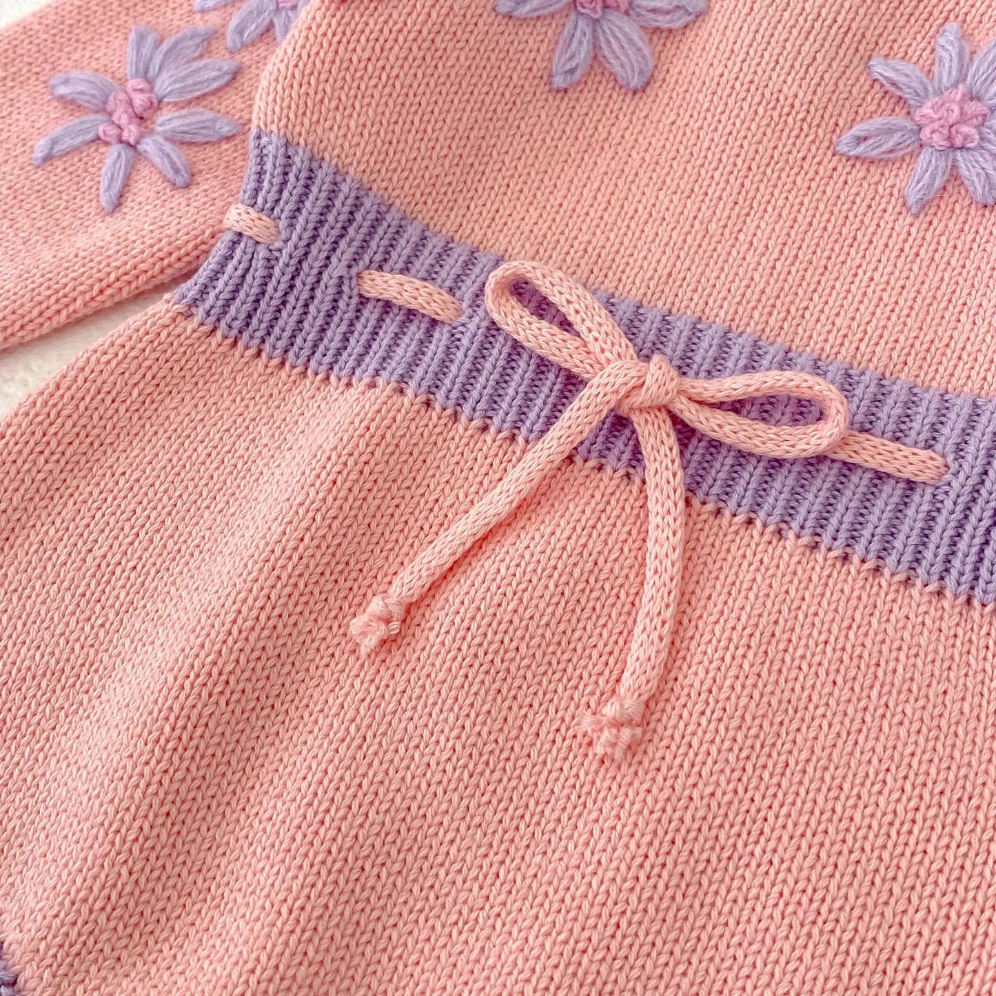 Floral Long Sleeve Knitted Bodysuit