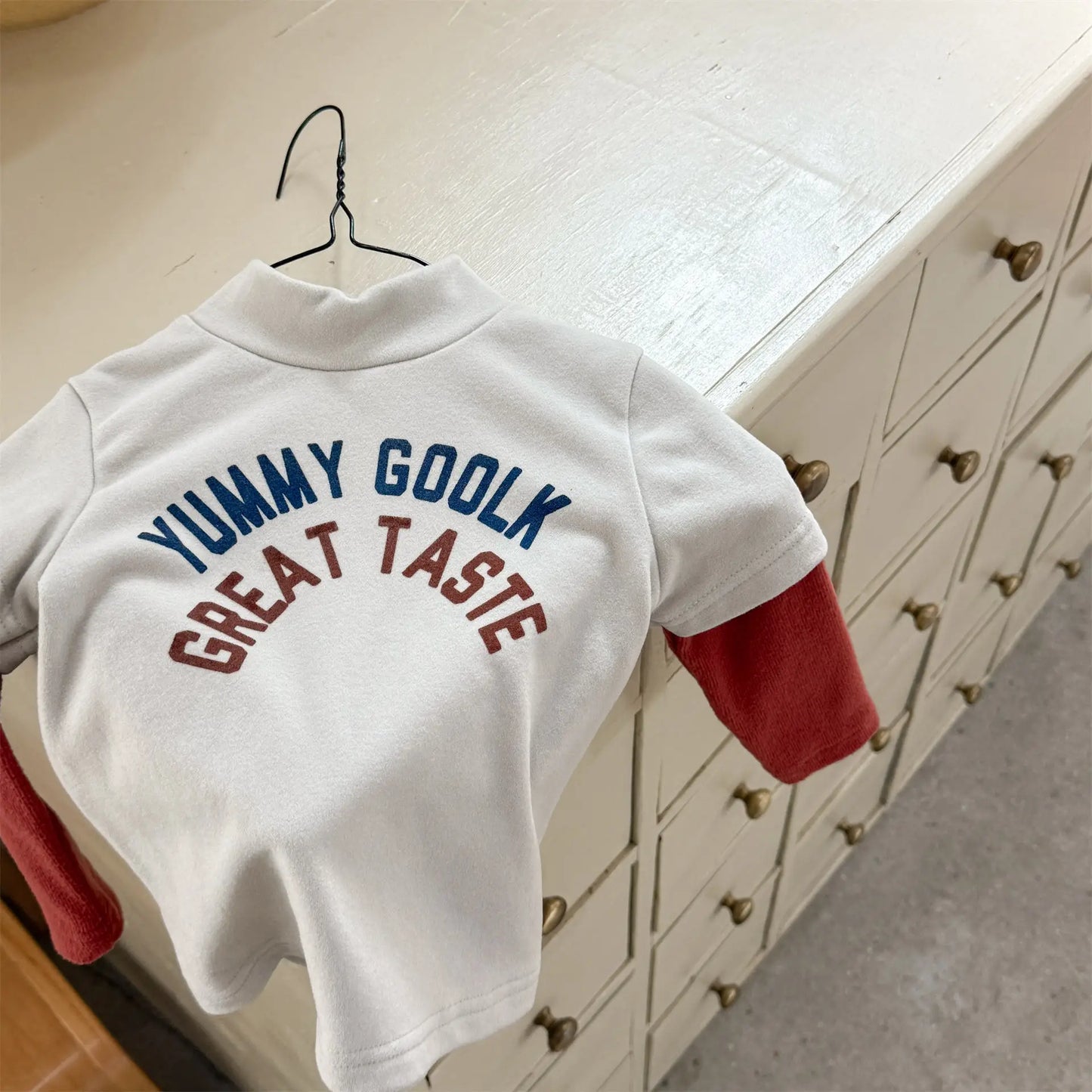 Merlina Cute Cotton Letter Print Tops