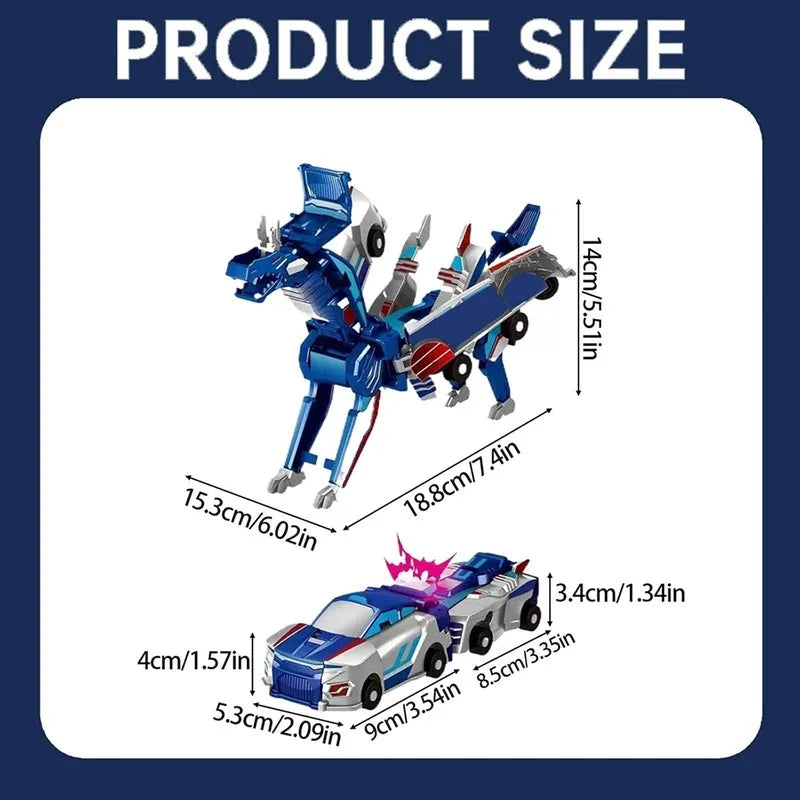 Unicorn Transformer : Magic Transformation Super Combination Car Toy 2 In 1