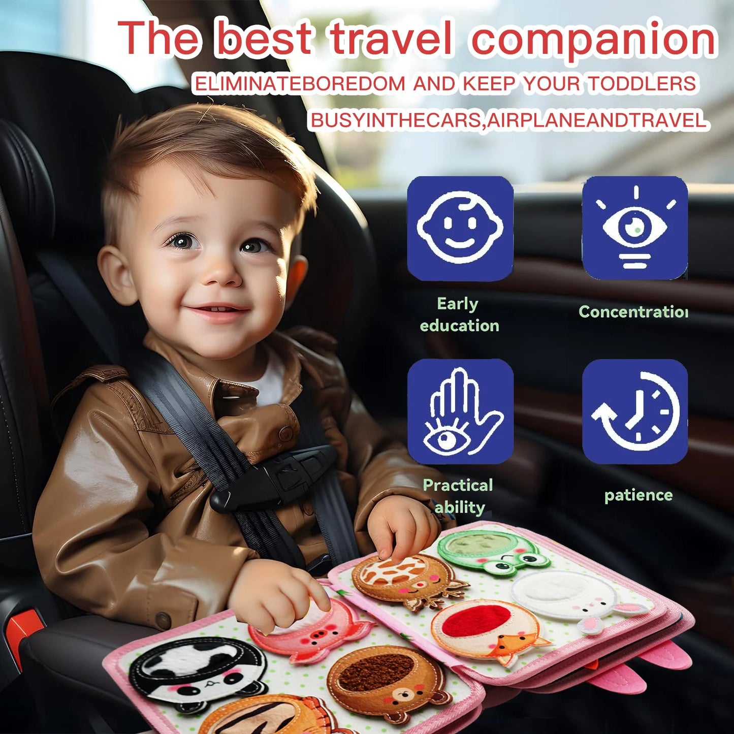 Busy Toddler Montessori Toys, Toddler Travel Toys, Educational Activity Books, Birthday Gifts for Boys and Girls