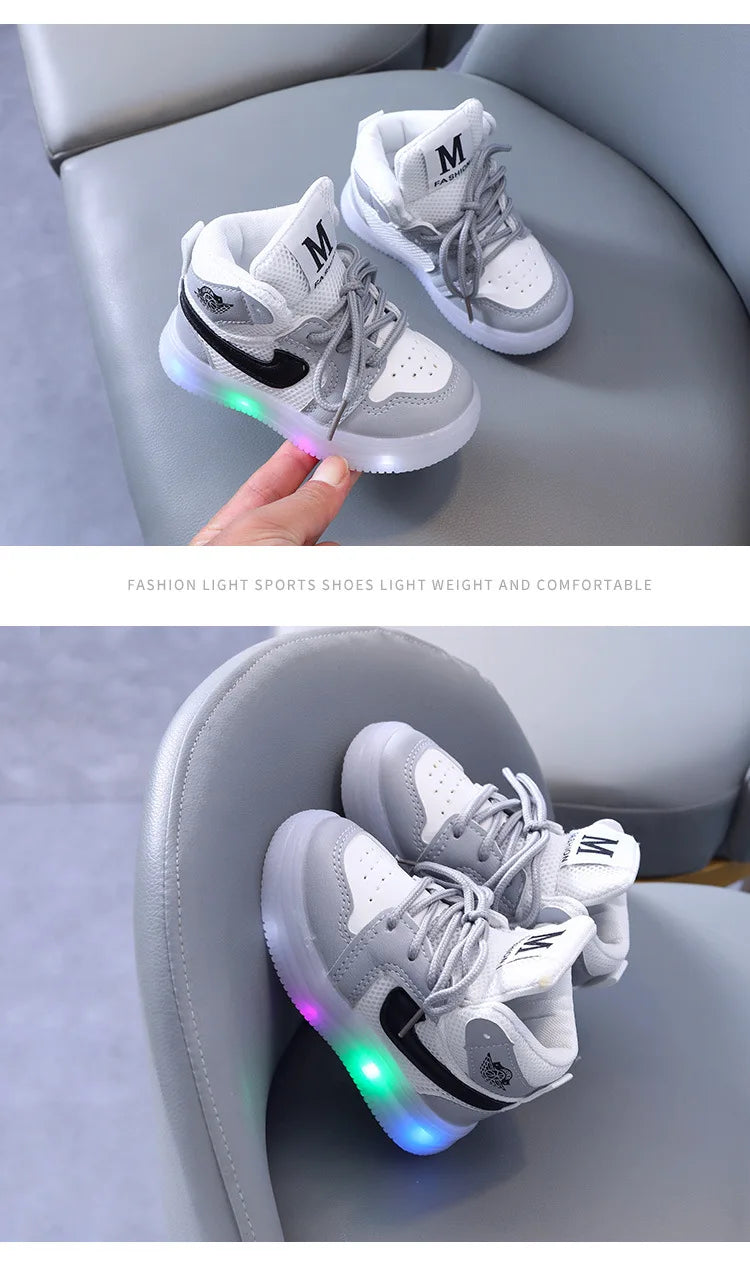 Junior Children Luminous Shoes for Toddlers with LED Lights