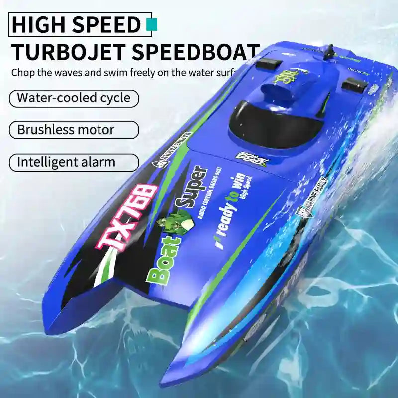 TX768 RC Boat 2.4G Brushless High Speed Remote Control Ship 30km/h