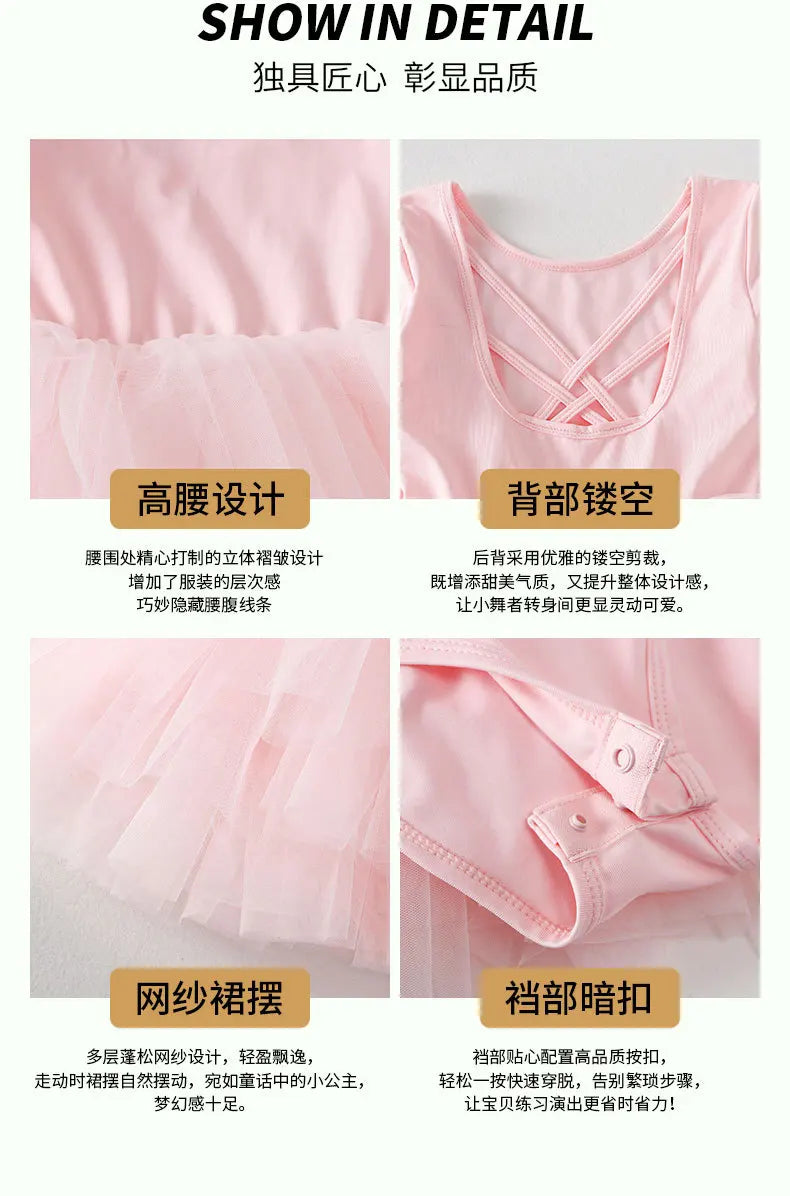 Baby Girl Princess Tutu Dress Long Sleeves Ballet Dress