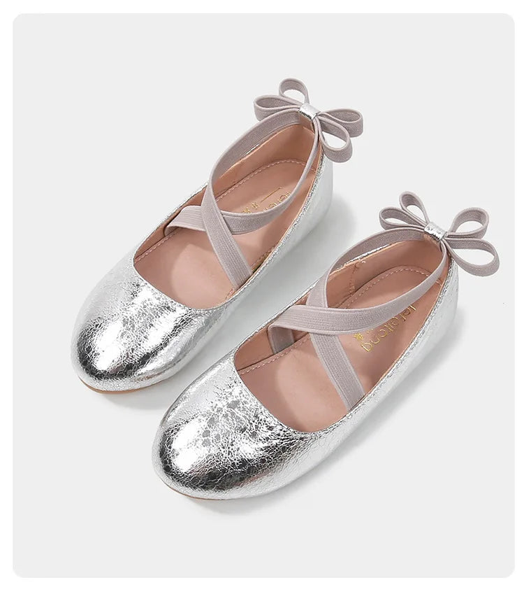 2026 New Girl Shoe Girl Christmas Shoes Party Performance Ballet Flats Slip on Boat Shoes Girl Dress Ballerina Princess Shoes