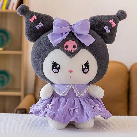 30cm Sanlio Purple Dress Kuromi Stuffed Plush Toy Cute Anime