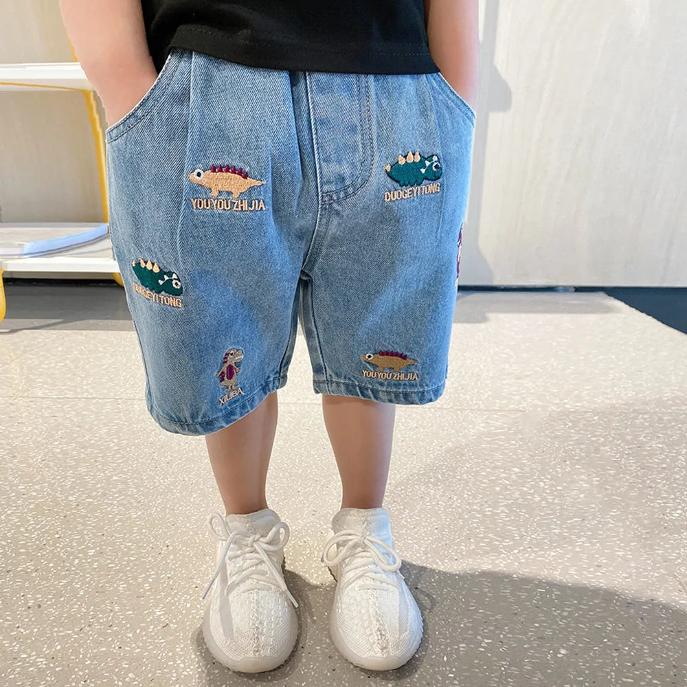 Carlos Boys Shorts Jean Infant Casual  waist elastic solid