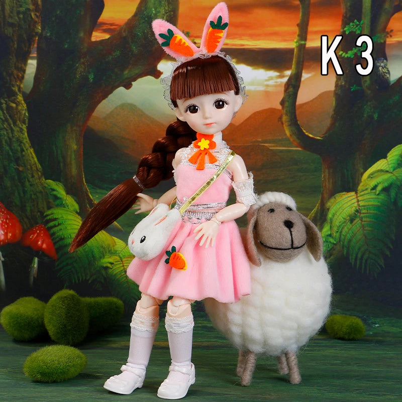 Fashion Cute 1/6 BJD Doll Full Set 30cm Princess Doll Ball Jointed Doll Girl Toy Gift Dolls for Girls Toys for Girls
