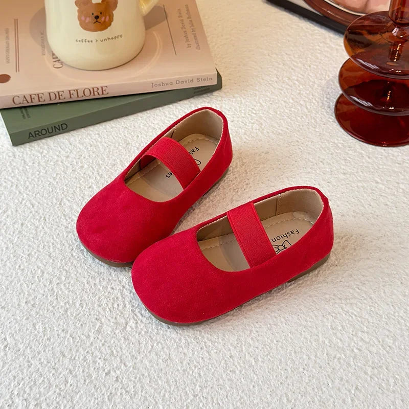 Girls Dance Performance Shoes Slip-on Kids Soild Candy Color Ins Trendy 2026 New Girls Flat Shoes