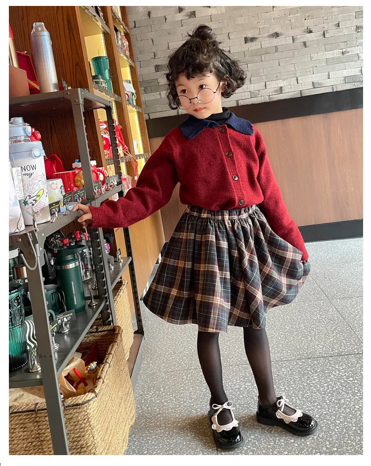 Girl's Princess Shoes Wine Red Black Ruffles Elegant Patent Leather Bowknot Children Flat Shoes 21-35 Toddler Kids Single Shoe