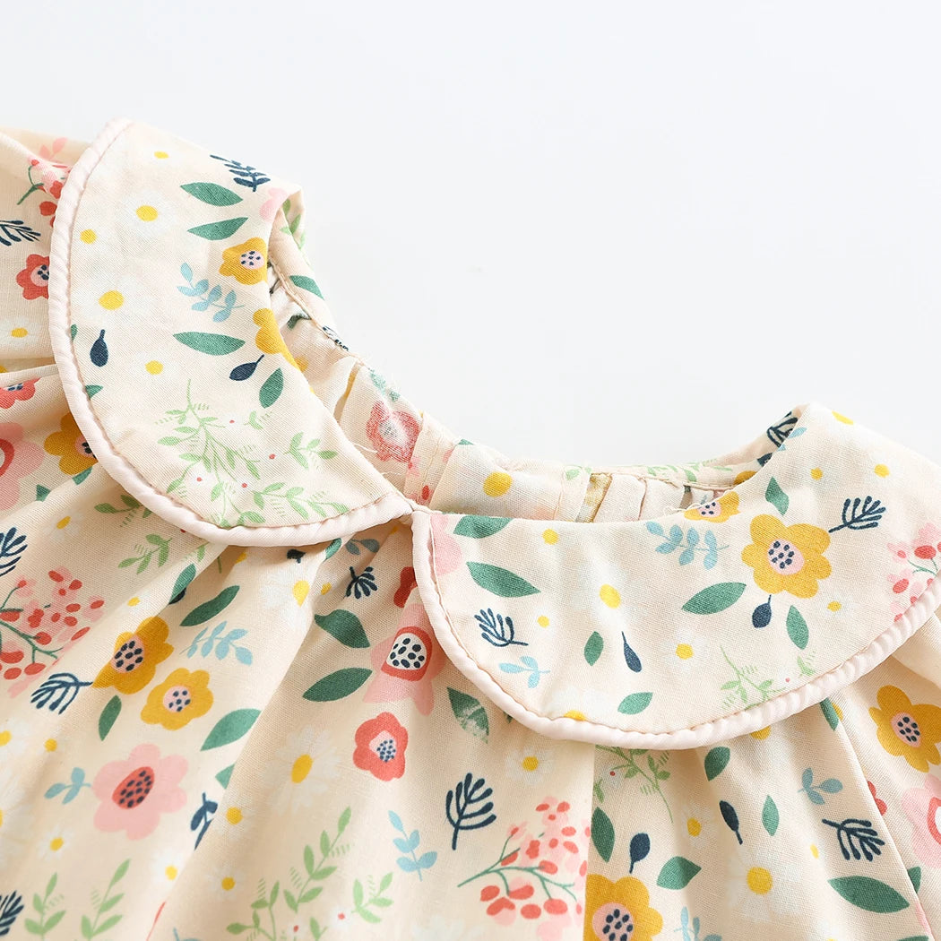Aura Floral Long-Sleeve Spring Fall Cotton Tops
