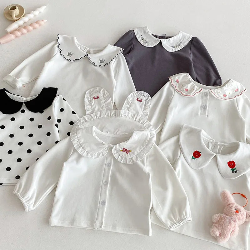 Hannah Peter Pan Collar Long-Sleeve Top