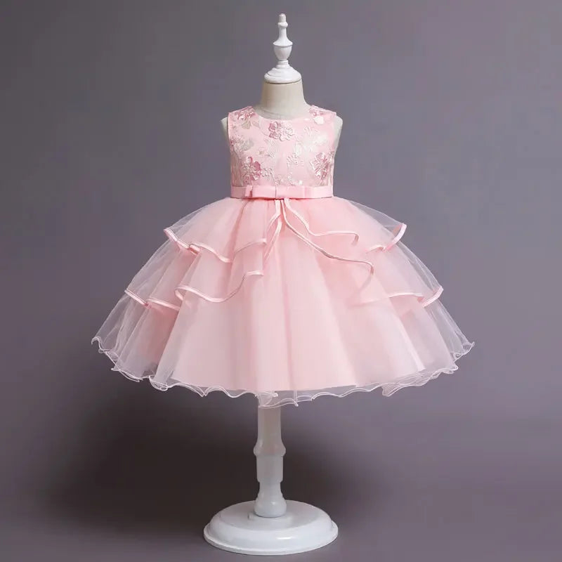 Fashion Prom Flower Girl Dresses Summer Kids Dresses 2-10 Years