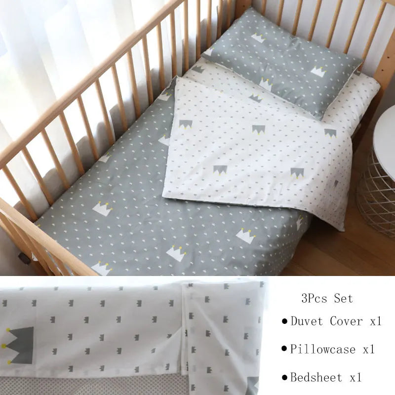 Newborns Pure Cotton Crib Kit Cot Linen Duvet Cover Bedding Set - GuGuTon baby store - Baby Fashion - Toddlers Outfits - Babies Outfits - Toddler Clothes - Kids Clothing - Newborn Clothes - Newborn Wear - Kids Wear - Trending Clothes - Trending Outfits - Fall Fashion - Winter Fashion - Girls Clothes - Boys Clothes - Babies Wear - Kids Accessories - KidsWear - Summer Clothes - Summer Fashion - Summer Trend - Falls Sweaters - Tops - Bottom - Jeans - Blouse - Dresses - Newborn Dresses - Toys