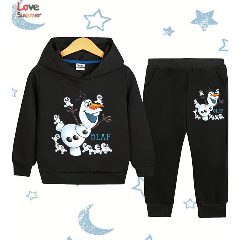 Frozen Olaf Hoodie Sweatpants Set Children Pullover Pants