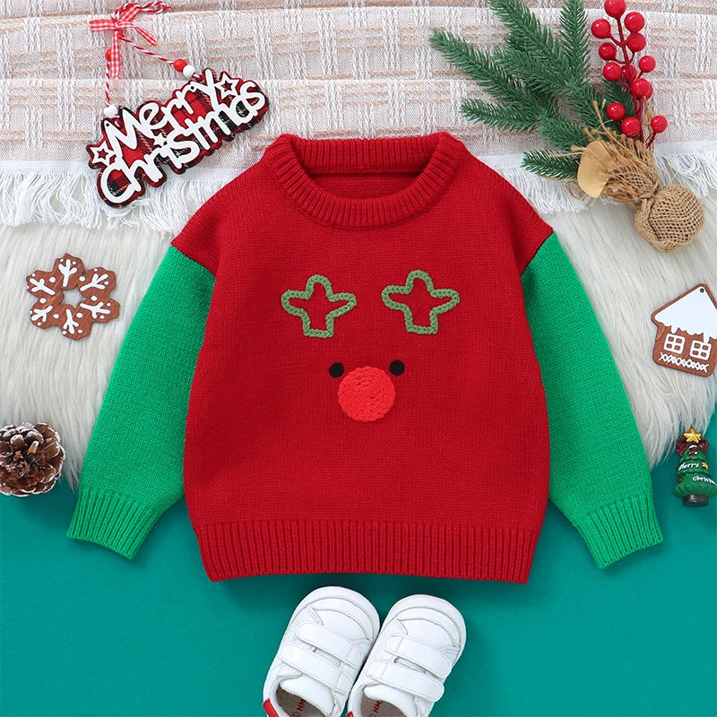 Roman 0-3Y Lovely Christmas Sweater - GuGuTon baby store - Baby Fashion - Toddlers Outfits - Babies Outfits - Toddler Clothes - Kids Clothing - Newborn Clothes - Newborn Wear - Kids Wear - Trending Clothes - Trending Outfits - Fall Fashion - Winter Fashion - Girls Clothes - Boys Clothes - Babies Wear - Kids Accessories - KidsWear - Summer Clothes - Summer Fashion - Summer Trend - Falls Sweaters - Tops - Bottom - Jeans - Blouse - Dresses - Newborn Dresses - Toys