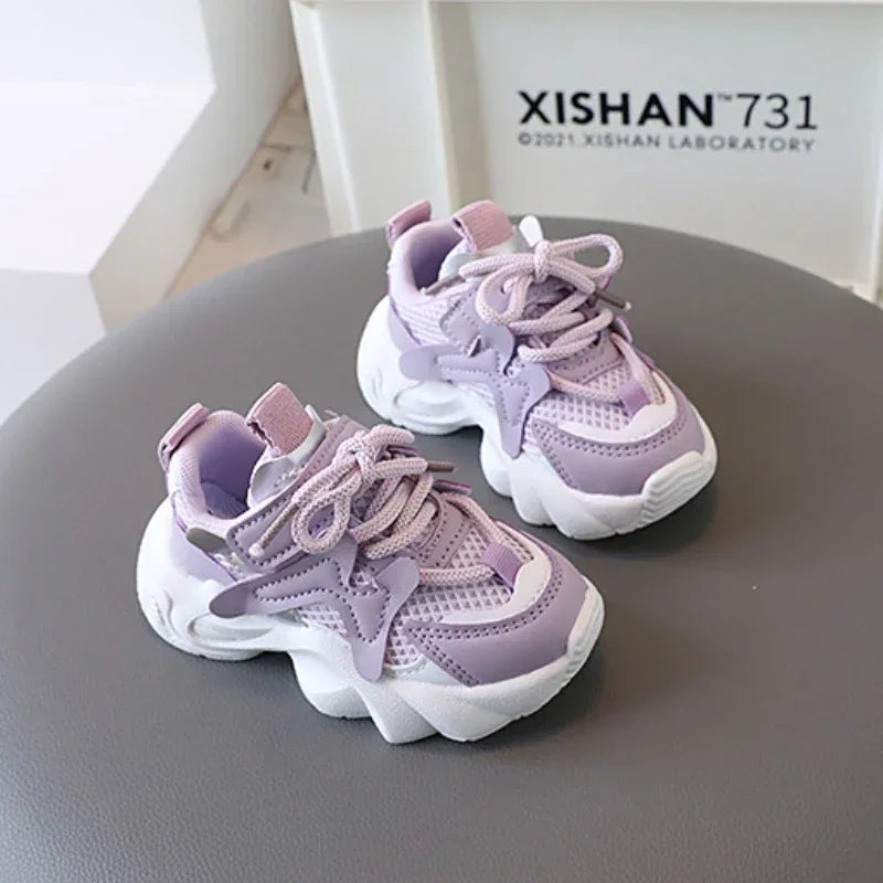 2024 Children's Sneakers Boy Spring Autumn Kids School Basketball Shoes Fashion Girls Causal Walking Shoes Breathable Non-slip