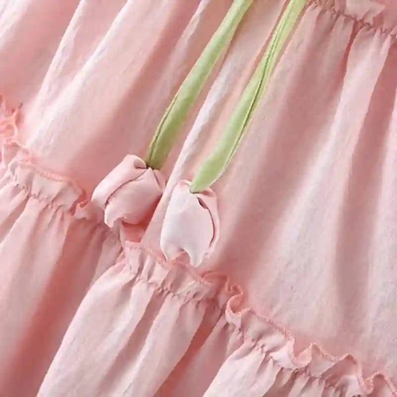 Kamari Pink Tulip Baby Girl Dress for 9 Months to 4 Years