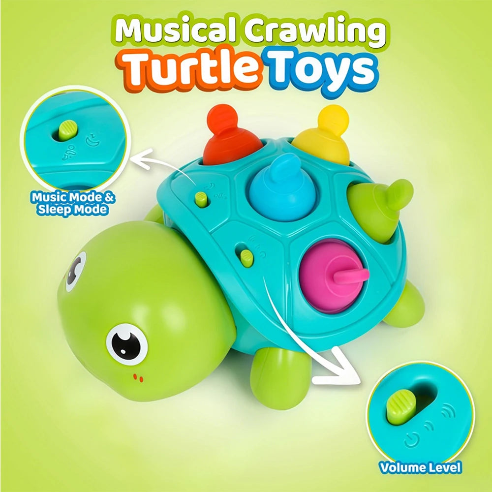 Baby Musical Turtle Toy for Tummy Time & Crawling Fun