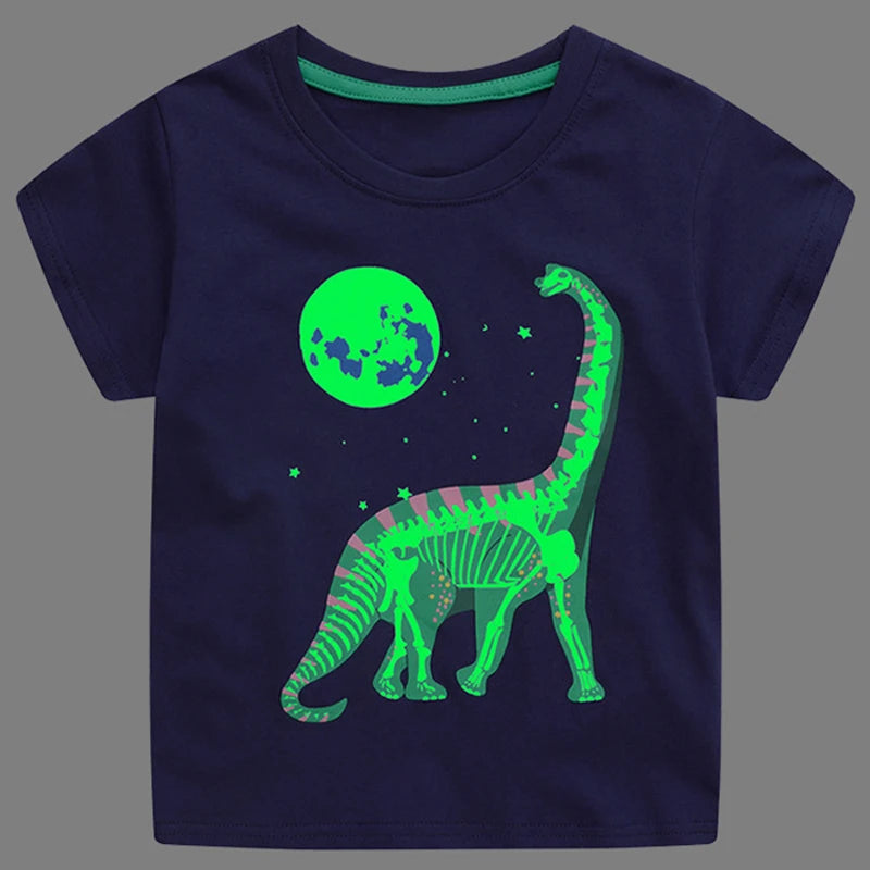 Justin Luminous Dinosaur Animal Cotton Casual Tops - GuGuTon baby store - Baby Fashion - Toddlers Outfits - Babies Outfits - Toddler Clothes - Kids Clothing - Newborn Clothes - Newborn Wear - Kids Wear - Trending Clothes - Trending Outfits - Fall Fashion - Winter Fashion - Girls Clothes - Boys Clothes - Babies Wear - Kids Accessories - KidsWear - Summer Clothes - Summer Fashion - Summer Trend - Falls Sweaters - Tops - Bottom - Jeans - Blouse - Dresses - Newborn Dresses - Toys