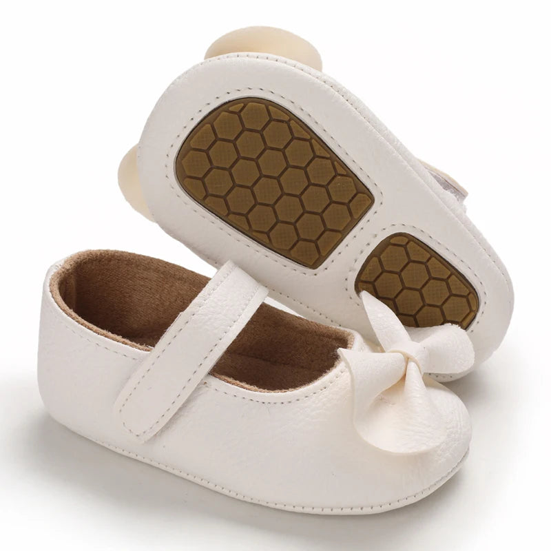 White Shoes for Baby Girl 0-18M Girl Soft Sole Princess Shoes Formal Wedding Birthday Party Toddler