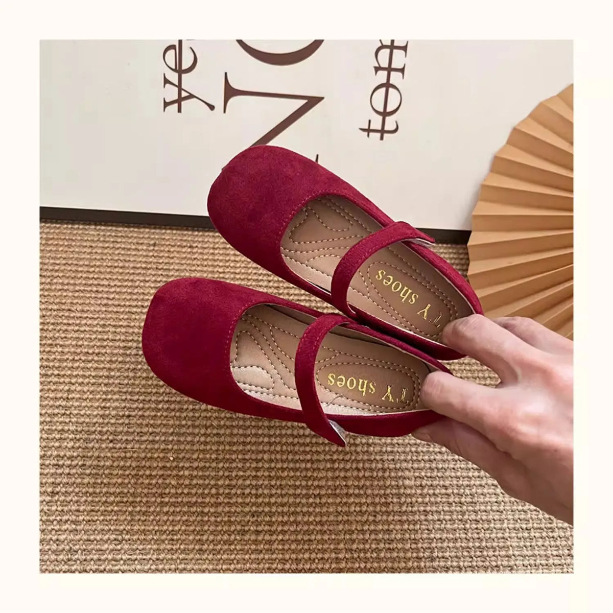 Spring Suede Mary Jane Shoes for Girls Vintage French Style Children Flat Shoe Easy Wear Adjustable Strap Children Shoes 23-35