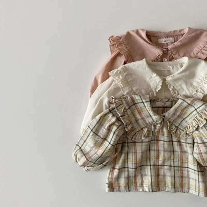 Katty Large Lapel Long Sleeve Cute Sweet Tops
