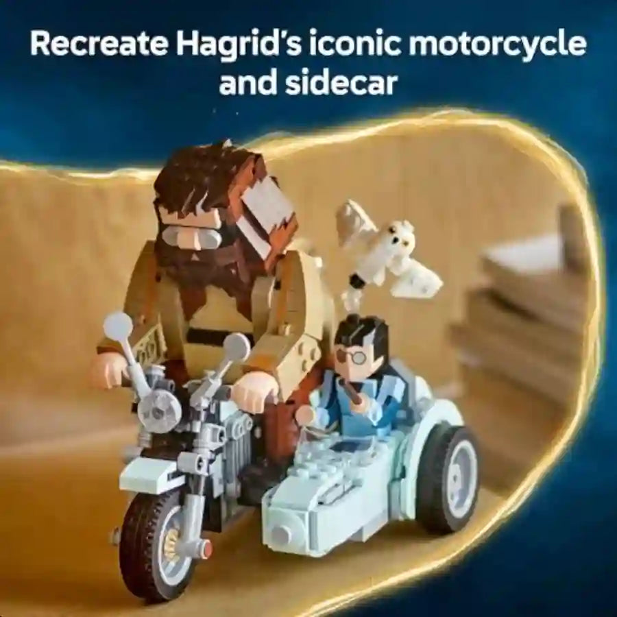 Hagrid Harry Motorcycle Toy Building Kit for Kids 9+
