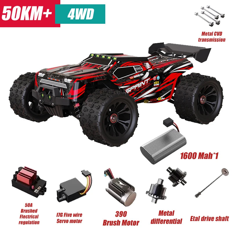 1:16 RC Cars 85KM/H Or 50KM/H 4WD RC Car High Speed Drift Monster 4x4 Truck for Kids Vs Wltoys 124017 3s Battery Vs SG116 MAX