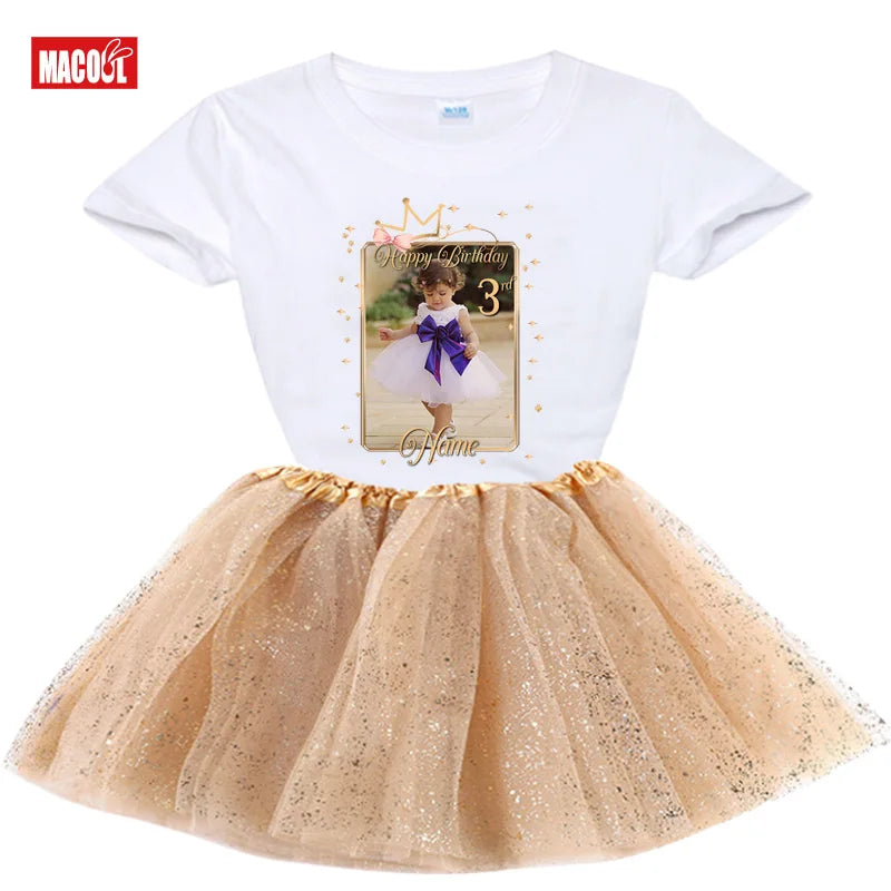 Kim Girls Birthday Princess Tutu Outfit Set