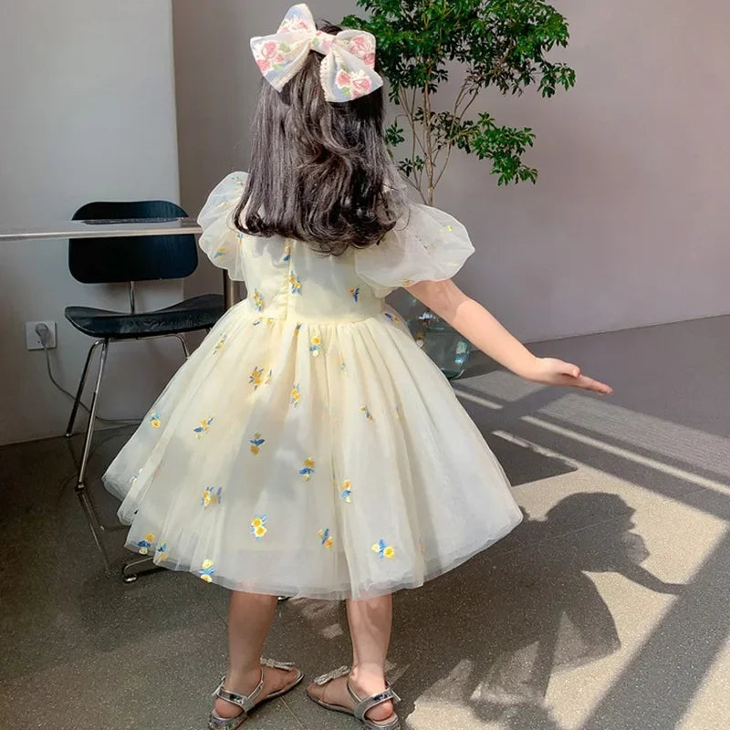 Nia Girls Summer Dress Floral for Birthday Parties and Weddings