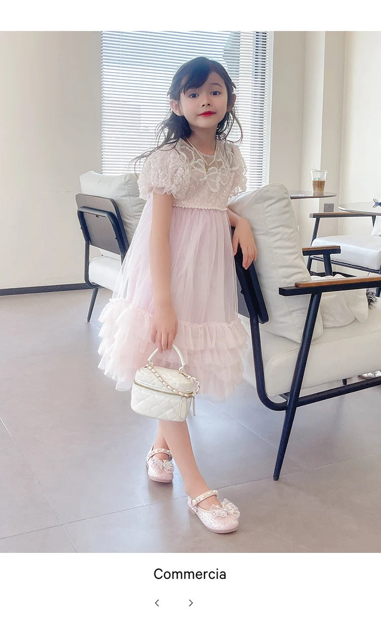 Girls Princess Shoes 3-18 Years Glittering Butterfly Decoration Children's Shoes