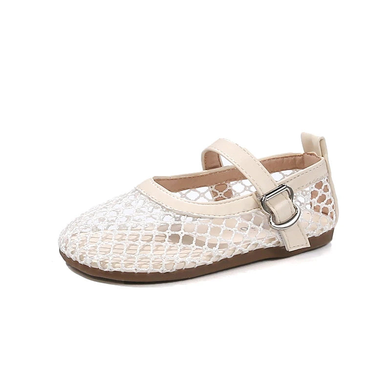 2025 New Children's Flats Summer Breathable Princess Shoes for Girls Simple Fashion Kids Causal Shoes Soft Soled Trend Versatile