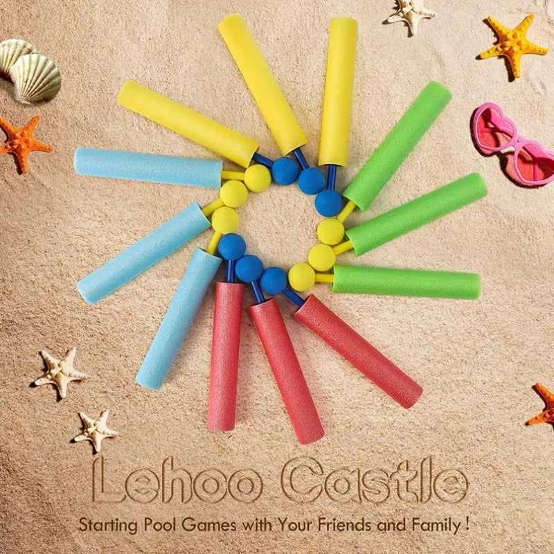 4 pcs New Summer Pull-Out Water Guns, Kids Mini Foam Water Guns, Outdoor Beach Water Cannon Toys in 4 Colors