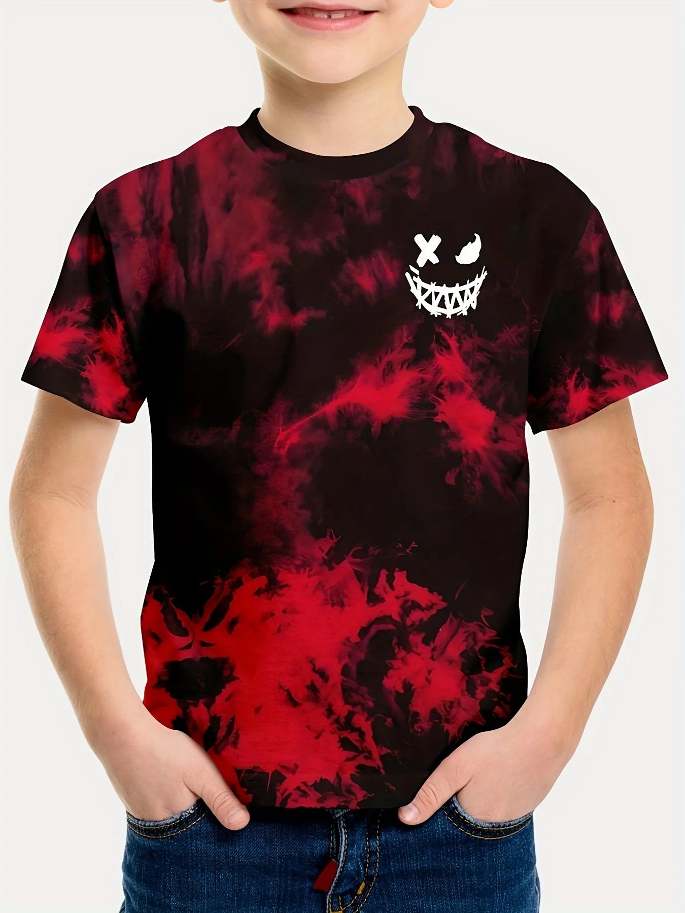 Zion Tie Dye Funny Smiling Face Print Boys T-shirts - GuGuTon baby store - Baby Fashion - Toddlers Outfits - Babies Outfits - Toddler Clothes - Kids Clothing - Newborn Clothes - Newborn Wear - Kids Wear - Trending Clothes - Trending Outfits - Fall Fashion - Winter Fashion - Girls Clothes - Boys Clothes - Babies Wear - Kids Accessories - KidsWear - Summer Clothes - Summer Fashion - Summer Trend - Falls Sweaters - Tops - Bottom - Jeans - Blouse - Dresses - Newborn Dresses - Toys