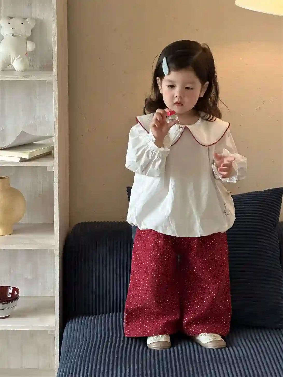 Aranza Long Sleeve Baby Girl Lapel Shirts