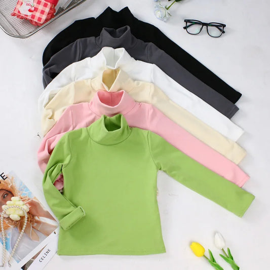 Rosita Long Sleeve Basic Turtleneck Tops