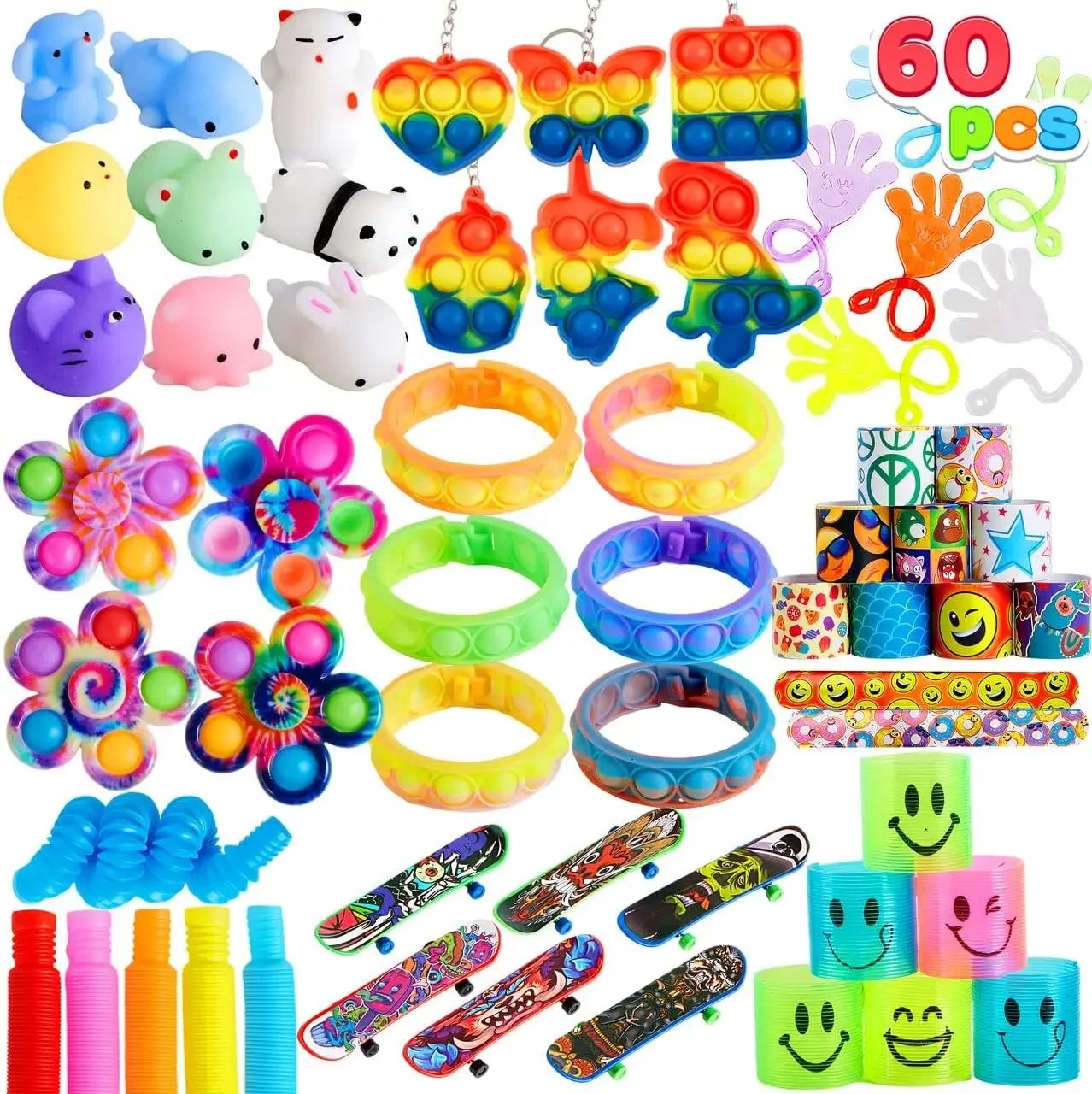 Joyfy 60 Pack Party GiftsFidget Toys Party Favors Autism Sensory Treasure Box