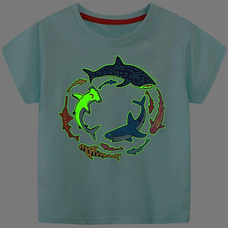 Justin Luminous Dinosaur Animal Cotton Casual Tops - GuGuTon baby store - Baby Fashion - Toddlers Outfits - Babies Outfits - Toddler Clothes - Kids Clothing - Newborn Clothes - Newborn Wear - Kids Wear - Trending Clothes - Trending Outfits - Fall Fashion - Winter Fashion - Girls Clothes - Boys Clothes - Babies Wear - Kids Accessories - KidsWear - Summer Clothes - Summer Fashion - Summer Trend - Falls Sweaters - Tops - Bottom - Jeans - Blouse - Dresses - Newborn Dresses - Toys