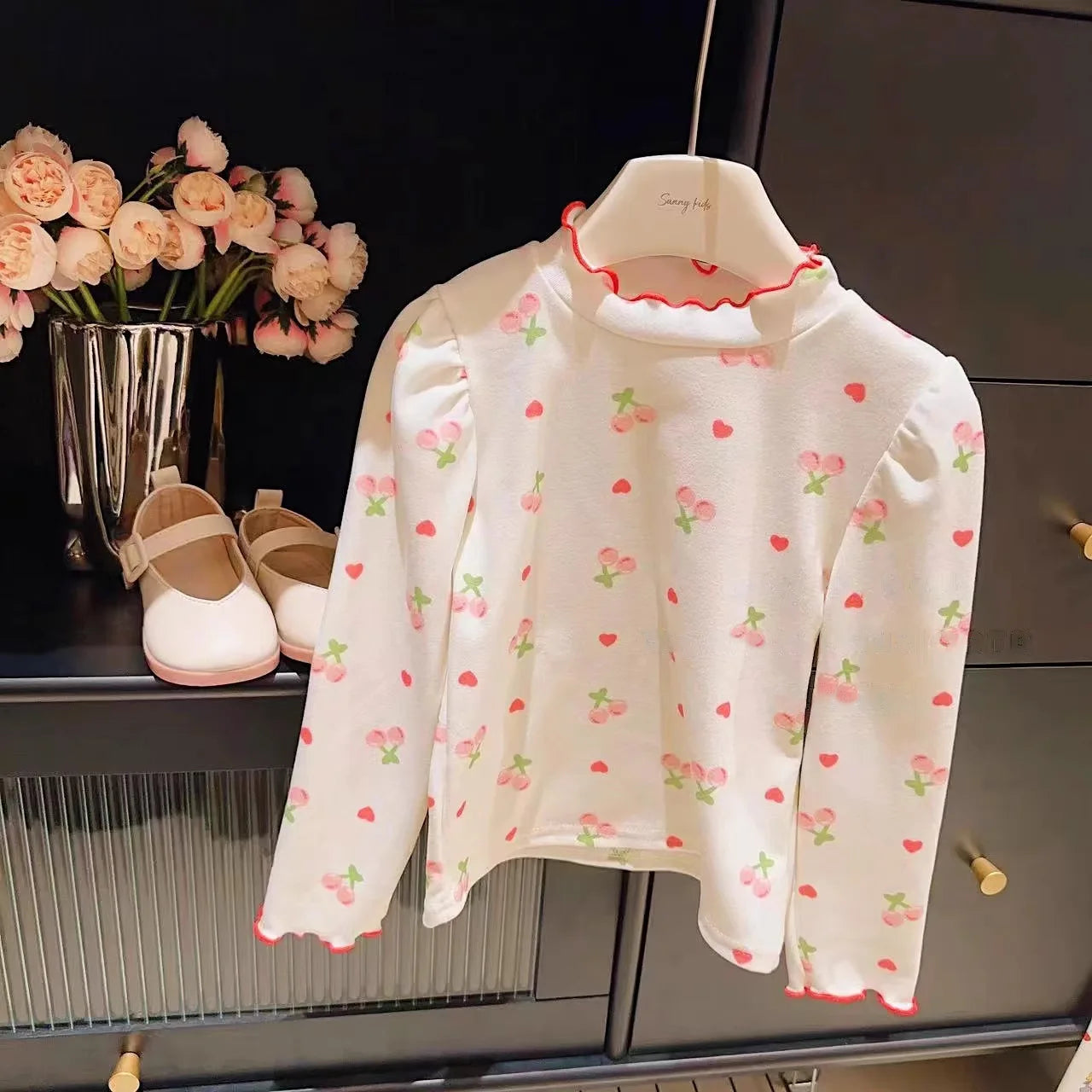 Tania Full Print Bottoming Spring Autumn Tops