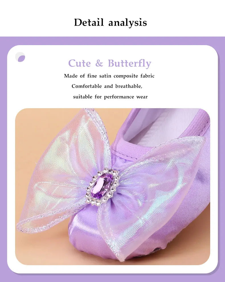 Girls' dance shoes Soft soled exercise shoes Children's ballet baby dance shoes Cute stage show cat PAWS