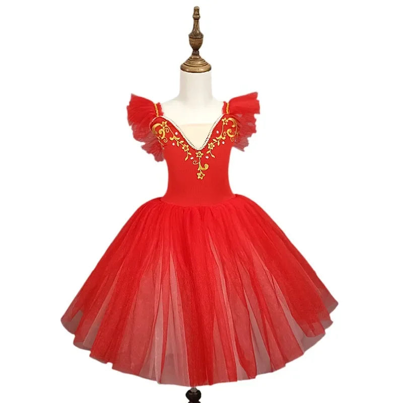 Norma Summer Ballet Dress for Girls - Kids Dance Tutu Outfit