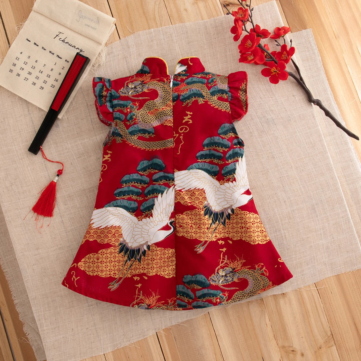 Baby Girl Dresses Summer Chinese Style Printed Cotton Girls Dresses
