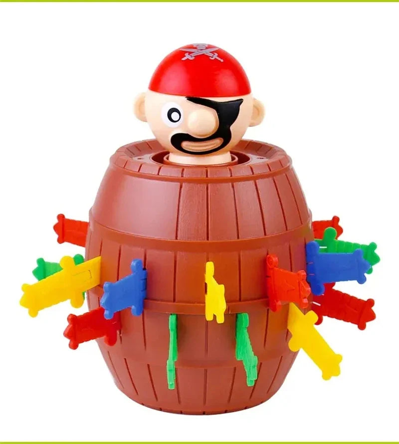Funny Pirate Barrel Toy Sword Stab Jumping Pirate Game Board Children Halloween Toys Parent-child Interactive Toys for Kids Boys