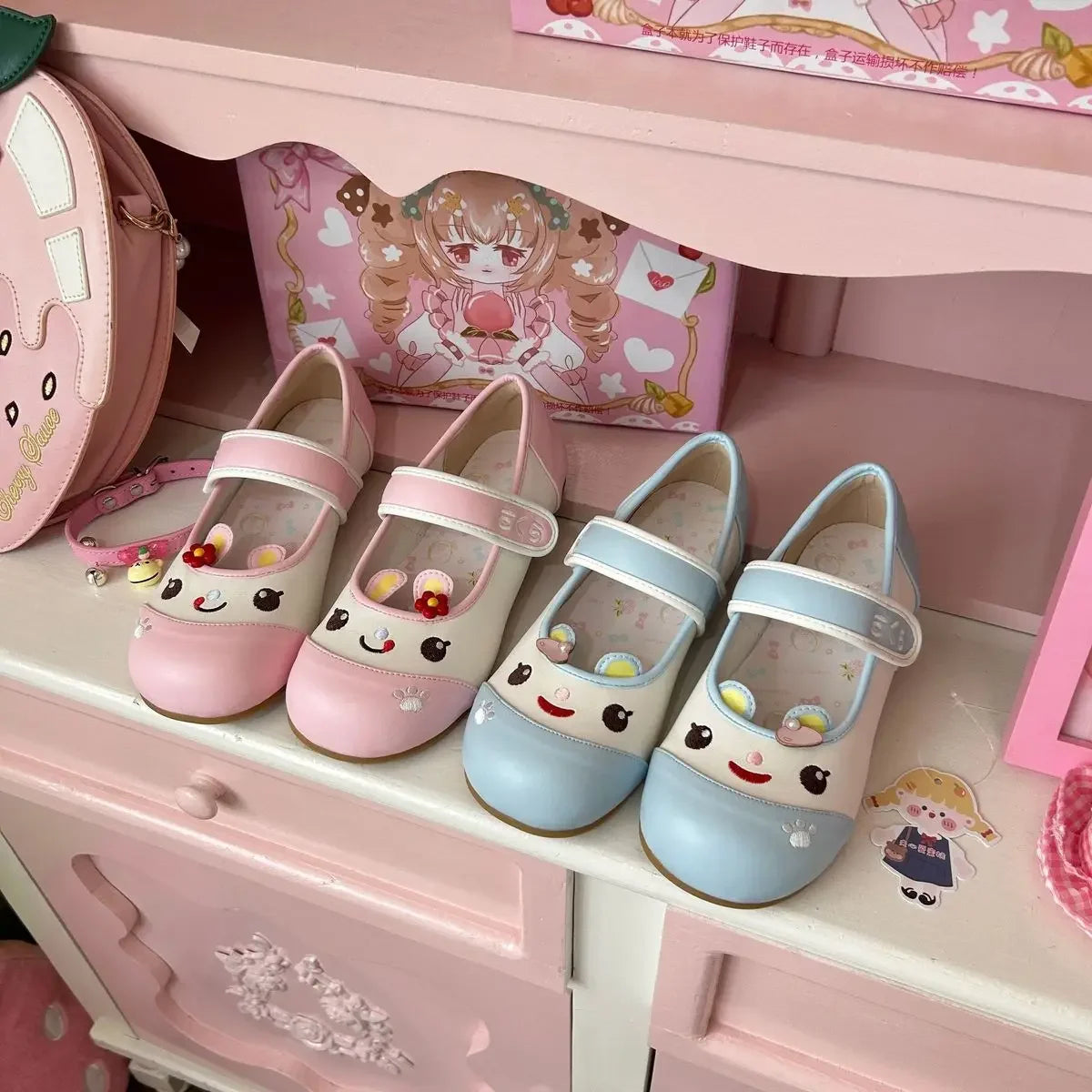 Summer Autumn New Sweet Girl Cute Indoor Round-toe Shoes Japanese Cartoon Mp Jojifuku Lolita Flat Shoes Y2k Accessories
