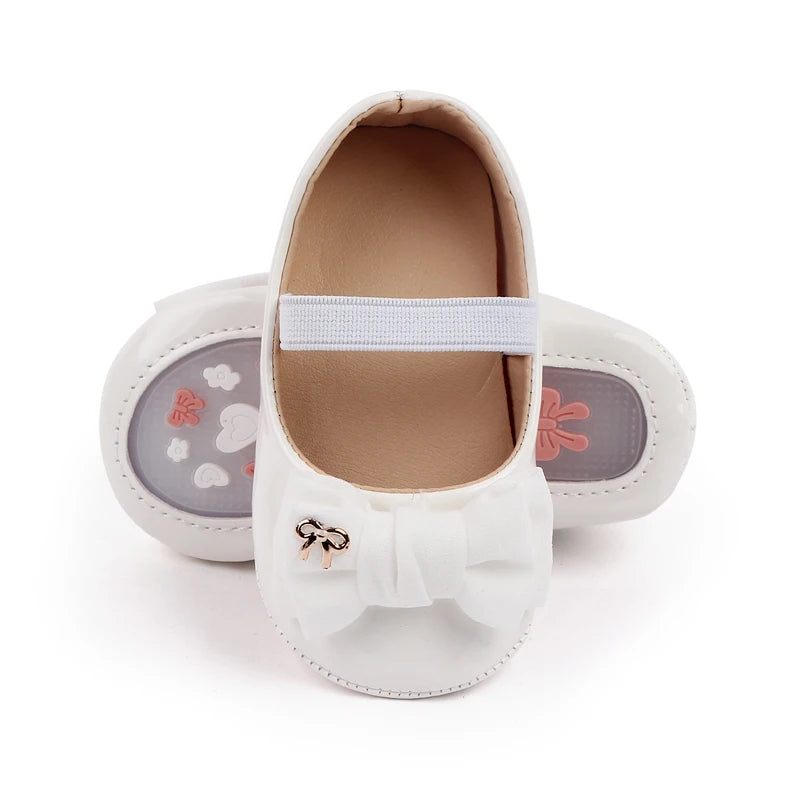 Baby Girl Shoes Cute Bowknot Toe-covered Soft PU Mary Jane Shoes Anti-slip Sole Spring Summer Sandal for 0-6-12m Baby Girl 2023